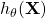 h_\theta(\mathbf{X})