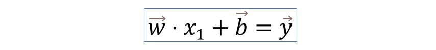 w·x+b=y